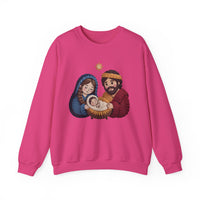 Load image into Gallery viewer, Nativity Christmas Sweatshirt, Holy Family, Jesus Shirt, Christmas Gift, Cozy Holiday Gift, Cute Xmas Gift