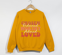 Load image into Gallery viewer, Chosen, Redeemed, Worthy, Adored And Loved - Christian Sweatshirt

