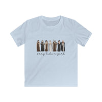 Load image into Gallery viewer, Pray Like a Girl - Catholic Women of Faith Kid's Tee