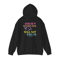 Load image into Gallery viewer, God Is Within Her Hoodie, Comfort Colors Shirt, Christian Bible Verse Sweatshirt, Coquette Jesus, Faith Based Christian Sweatshirt