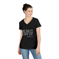 Load image into Gallery viewer, Be Salty Stay Lit - Women's V-Neck Tee