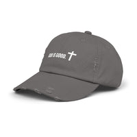 Load image into Gallery viewer, Cap - God is Good Quote - Unisex Distressed Cap
