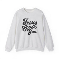 Load image into Gallery viewer, Jesus Loves You, Christian Sweatshirt, Minimalist Christian Gift, Jesus Lover Shirt