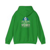 Load image into Gallery viewer, Life Begins In The Womb Not In The Courtroom - Unisex Hoodie
