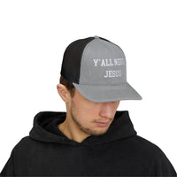 Load image into Gallery viewer, Snapback Trucker Cap - Y&#39;all Need Jesus
