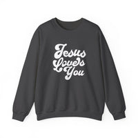 Load image into Gallery viewer, Jesus Loves You, Christian Sweatshirt, Minimalist Christian Gift, Jesus Lover Shirt