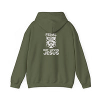 Load image into Gallery viewer, Feral But Loves Jesus - Christian Hoodie
