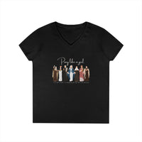 Load image into Gallery viewer, Pray Like a Girl with names - Women's V-Neck Tee