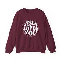 Load image into Gallery viewer, Jesus Loves You, Christian Sweatshirt, Minimalist Christian Gift, Jesus Lover Shirt