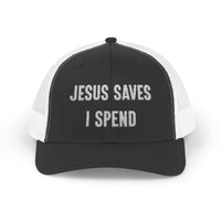 Load image into Gallery viewer, Jesus Saves Snapback Trucker Cap - Faith-Based Inspirational Hat
