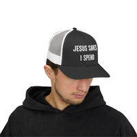 Load image into Gallery viewer, Jesus Saves Snapback Trucker Cap - Faith-Based Inspirational Hat
