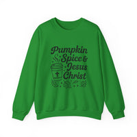 Load image into Gallery viewer, Fall Vibes Sweatshirt - Pumpkin Spice &amp; Jesus Christ
