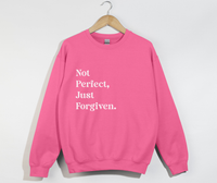 Load image into Gallery viewer, Not Perfect, Just Forgiven - Christian Sweatshirt
