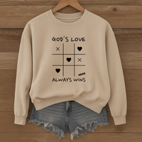 Load image into Gallery viewer, God's Love Always Wins, Valentines Gift, Love Shirt, Christian Sweatshirt, Faith-Based Hearts Shirt