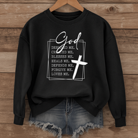 Load image into Gallery viewer, GOD Designed Me Created Me, Inspirational Religious Shirt, Christian Sweatshirt