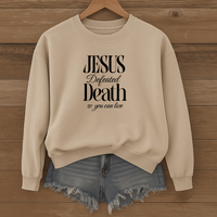 Load image into Gallery viewer, Jesus Defeated Death, Easter Sweatshirt, Christian Faith Shirt, Resurrection Sunday Religious Gift