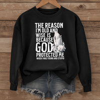 Load image into Gallery viewer, God Protected Me - Christian Sweatshirt for Aunts and Grandmas