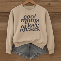 Load image into Gallery viewer, Cool Moms Love Jesus, Christian Sweatshirt, Mother's Day Gift, Cozy Shirt, Faith Shirt