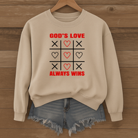 Load image into Gallery viewer, Gods Love Always Wins, Christian Valentine Shirt, Jesus Lover Shirt, Faith Gift Ideas