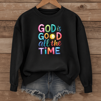 Load image into Gallery viewer, God Is Good All the Time, Colorful Bible Verse Faith Shirt, Christian Sweatshirt, Jesus Shirt