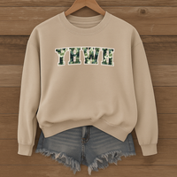 Load image into Gallery viewer, YHWH Camo Sweatshirt, Every Breath Speaks His Name Shirt, Preppy Christian Faith, YHWH Lungs, Faith Church Sweatshirt
