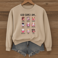 Load image into Gallery viewer, God Says I Am, Dog Lover Faith Shirt, Bible Verse Gift, Christian Faith Sweatshirt