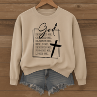 Load image into Gallery viewer, GOD Designed Me Created Me, Inspirational Religious Shirt, Christian Sweatshirt