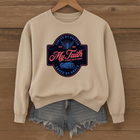 Load image into Gallery viewer, Fueled by Prayer Saved by Grace, Dad Sweatshirt, Biker Sweatshirt, Motorcycle Shirt, Christian Sweatshirt