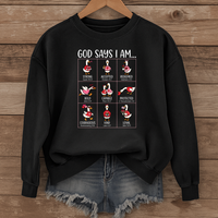 Load image into Gallery viewer, God Says I Am - Cute Christian Goose Sweatshirt