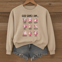 Load image into Gallery viewer, God Says I Am - Christian Cat Sweatshirt
