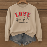 Load image into Gallery viewer, Love Never Fails Unisex Sweatshirt