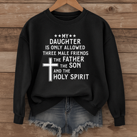 Load image into Gallery viewer, My Daughter Only Allowed Three Male Friends, Holy Trinity Faith Gift, Funny Christian Sweatshirt, Dad Shirt, Father's Day Gift