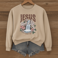 Load image into Gallery viewer, Jesus River of Life, Women's Floral Shirt, Bible Verse Shirt, Christian Sweatshirt, Jesus Lover Shirt
