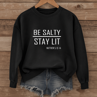 Load image into Gallery viewer, Be Salty Stay Lit - Cozy Unisex Christian Sweatshirt