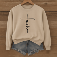 Load image into Gallery viewer, Cross Faith Design - Women's Sweatshirt