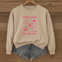 Load image into Gallery viewer, God's Love Always Wins - Unisex Crewneck Sweatshirt