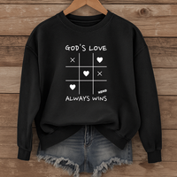Load image into Gallery viewer, God's Love Always Wins, Valentines Gift, Love Shirt, Christian Sweatshirt, Faith-Based Hearts Shirt