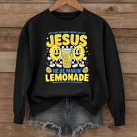 Load image into Gallery viewer, Life Gave Me Lemons, Jesus Makes Lemonade, Funny Christian Humor Sweatshirt, Faith Shirt