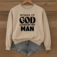 Load image into Gallery viewer, Woman of God Sweatshirt, For Wife, Christian Sweatshirt, Women's Faith, Mother's Day Valentines Gift