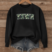 Load image into Gallery viewer, YHWH Camo Sweatshirt, Every Breath Speaks His Name Shirt, Preppy Christian Faith, YHWH Lungs, Faith Church Sweatshirt
