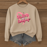 Load image into Gallery viewer, How He Loves Us, Heart Design Shirt, Bible Verse Sweatshirt, Valentine Jesus Shirt, Gift For Her