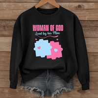 Load image into Gallery viewer, Woman Of God Loved By His Man - Couple Christian Sweatshirt