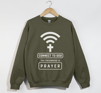 Load image into Gallery viewer, Connect To God, The Password Is Prayer - Christian Sweatshirt
