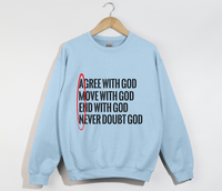 Load image into Gallery viewer, AMEN: Agree, Move, End, Never Doubt God - Christian Sweatshirt
