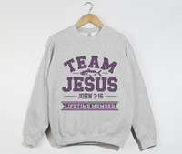 Load image into Gallery viewer, Team Jesus, Lifetime Member - Christian Sweatshirt