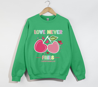 Load image into Gallery viewer, Love Never Fails - 1 Corinthians 13:8 Christian Sweatshirt
