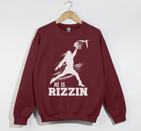 Load image into Gallery viewer, He Is Rizzin&#39; Funny Jesus Meme Sweatshirt

