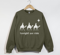 Load image into Gallery viewer, Tonight We Ride, 3 Wise Men - Christmas Sweatshirt
