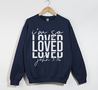 Load image into Gallery viewer, I&#39;m So Loved - John 3:16 Christian Sweatshirt
