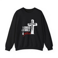 Load image into Gallery viewer, 1 Cross 3 Nails 4given Sweatshirt, Christian Faith Crewneck for Men &amp; Women
